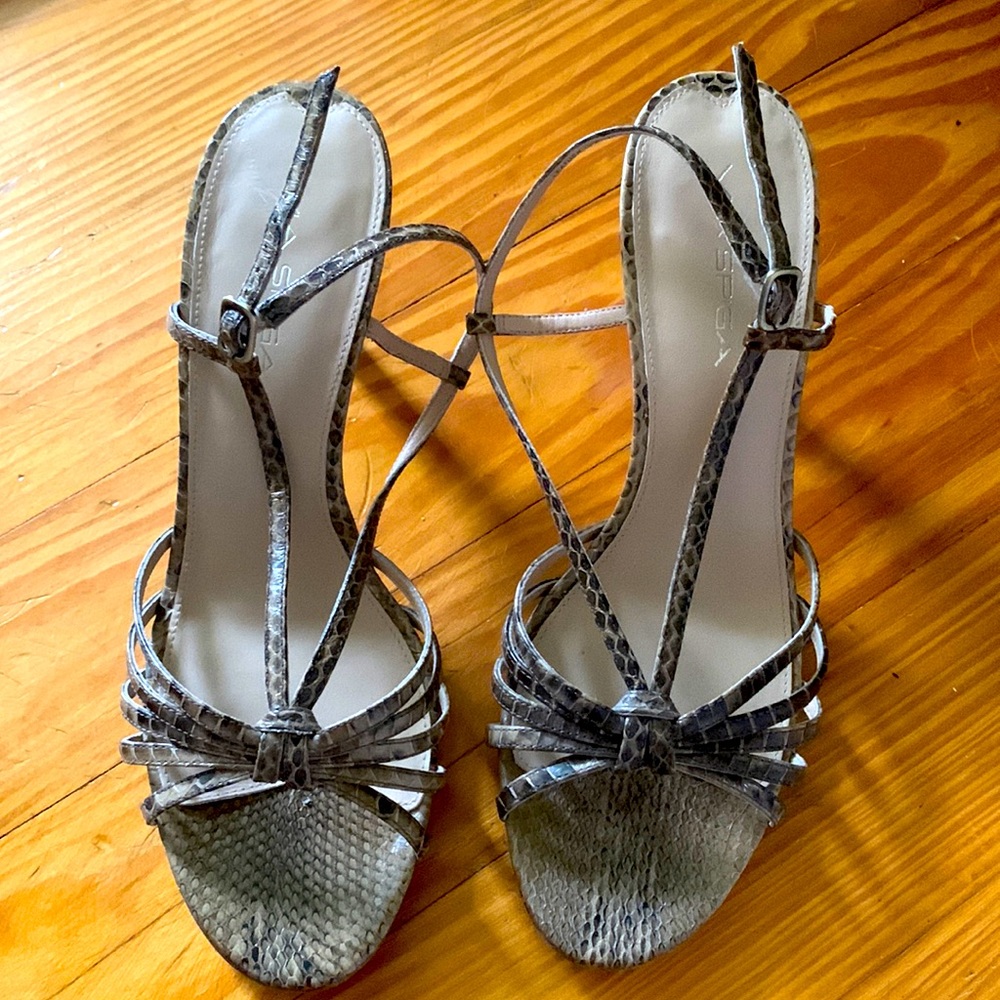 Via Spiga Snake Skin Strappy Sandal